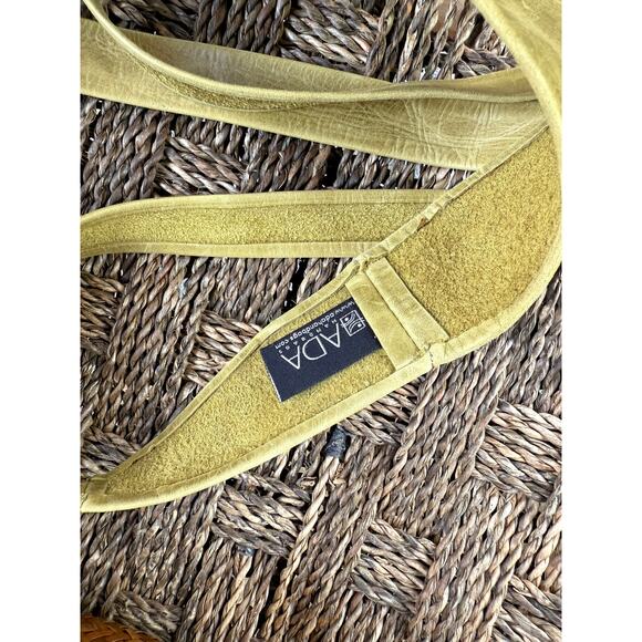 Olive Argentinian Leather Wrap Belt / ADA - Picture 3 of 9